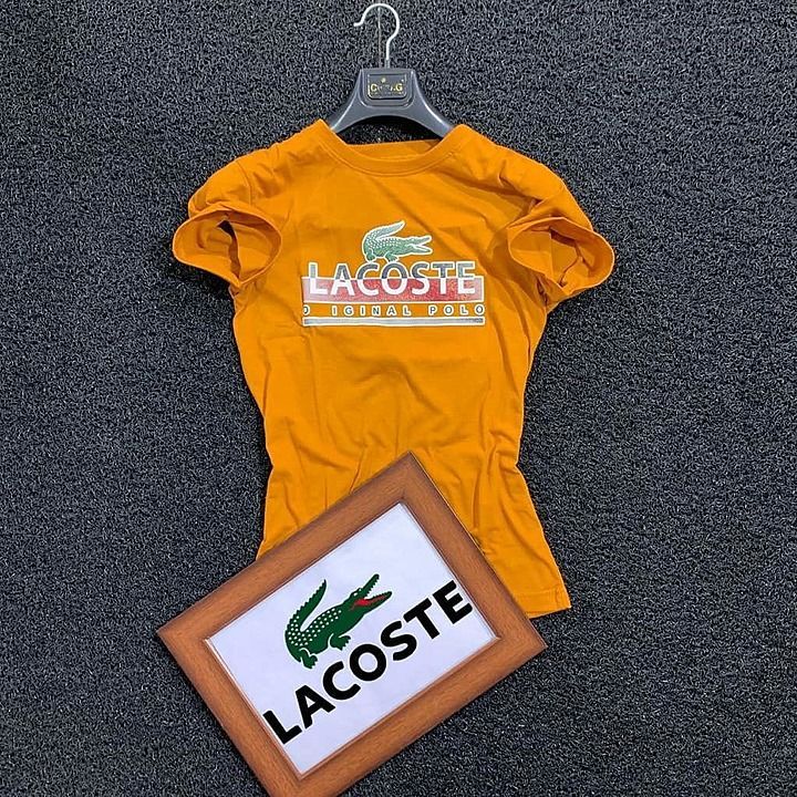 *BRAND:-LACOSTE* 
*PATTERN:- HALF sleeves T-SHIRTS in 4 awesome colors* 

_FABRIC:- soft cotton stuf uploaded by business on 5/27/2020