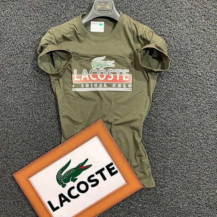*BRAND:-LACOSTE* 
*PATTERN:- HALF sleeves T-SHIRTS in 4 awesome colors* 

_FABRIC:- soft cotton stuf uploaded by business on 5/27/2020