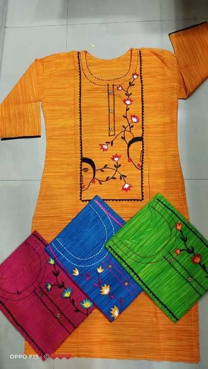 Embroidery kurti  uploaded by Banerjee's collection on 6/21/2021
