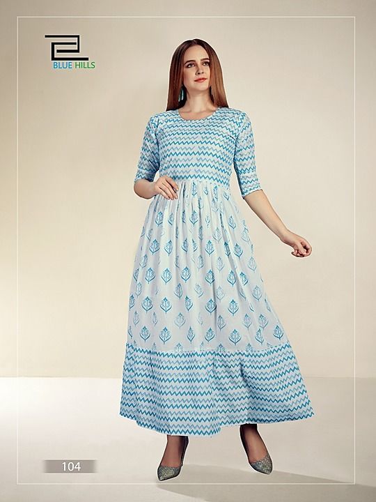 Heavy cotton gown with print uploaded by MR CREATION on 8/15/2020