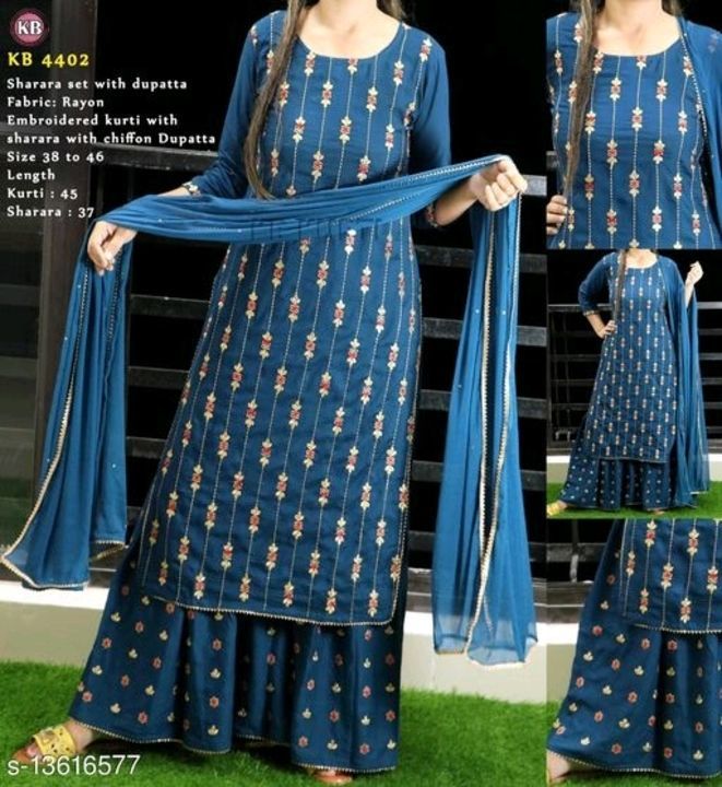 Post image Women's cloth kurti set with dupatta
