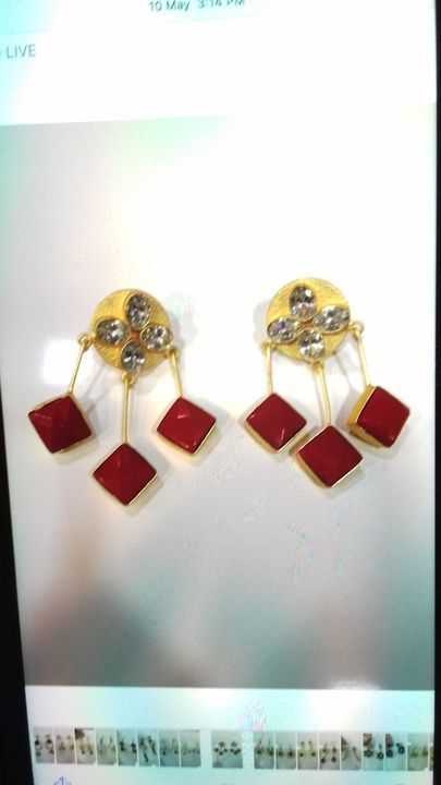 Stone earrings uploaded by SN Fashion on 6/22/2021