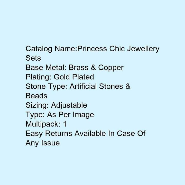 Pricess chic jewellery sets uploaded by business on 6/22/2021