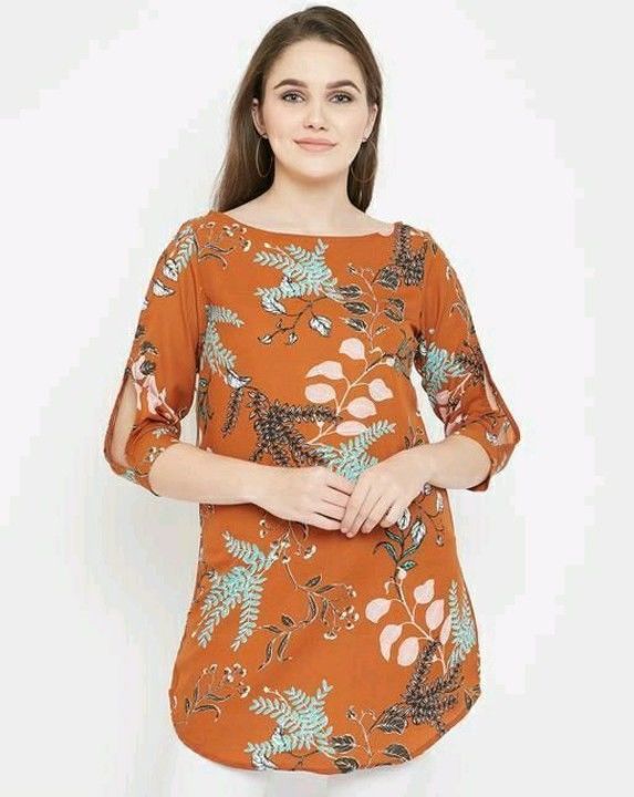 Women's Printed Rust Cotton Top uploaded by business on 6/22/2021