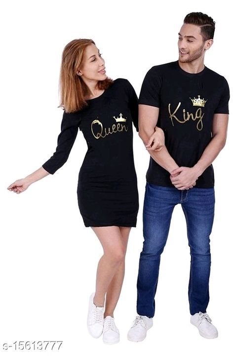 Pretty fashionista couple T-Shirt uploaded by GOYAL COLLECTION on 6/23/2021
