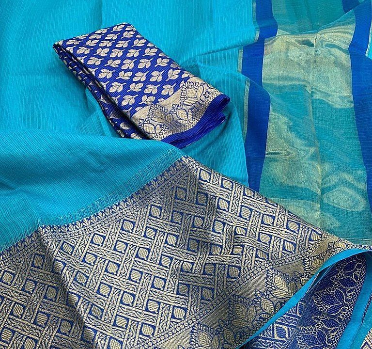 Doriya cotton saree uploaded by business on 5/27/2020