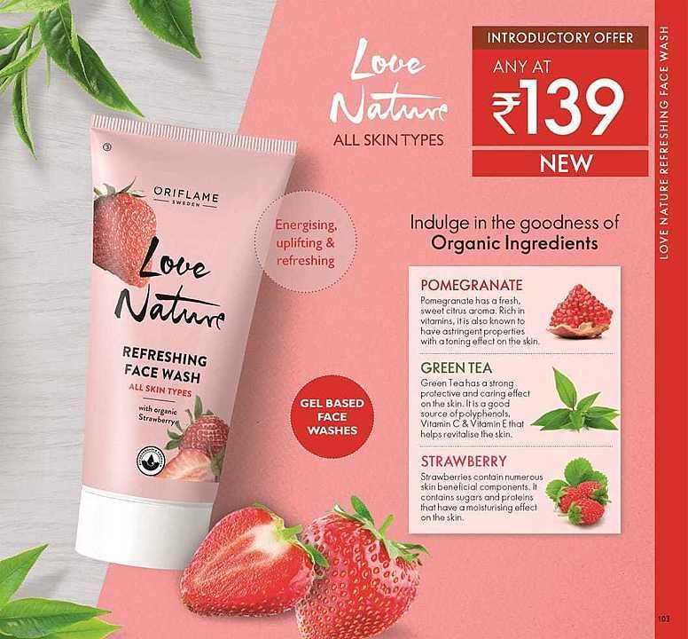 Love and nature refreshing face wash uploaded by Oriflame on 8/15/2020