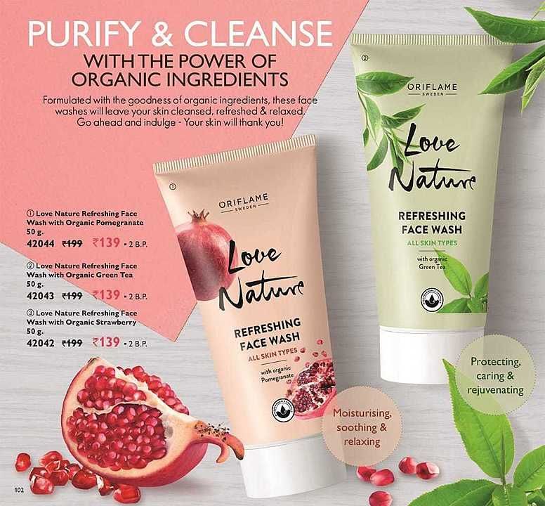 Love and nature refreshing face wash uploaded by business on 8/15/2020