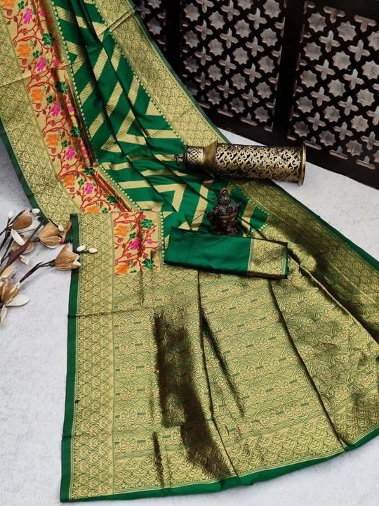 Soft lichi silk saree uploaded by Trending Articles on 6/23/2021