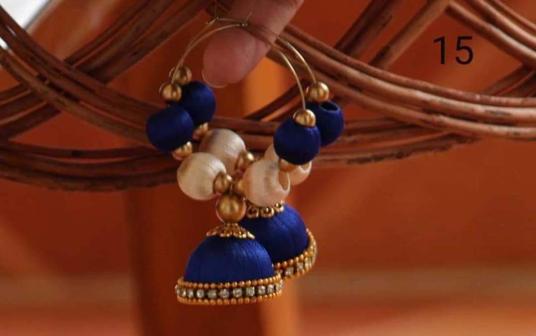 Silk thread multicolour earrings uploaded by Mahi handicraft on 6/23/2021