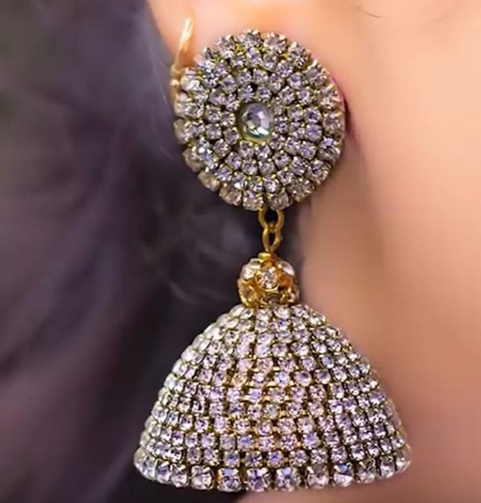 Earring diamond uploaded by Mahi handicraft on 6/23/2021