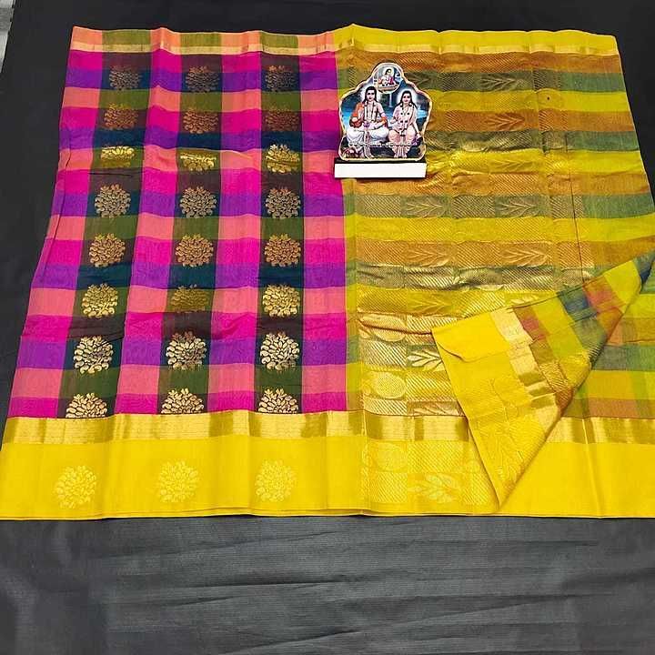 CHANDERI COTTON SAREES*

MULTI COLOR CHECKS BUTAS
WITH RICH PALLU  CONTRAST BORDER

*BEST QUALITY😍 uploaded by business on 8/16/2020