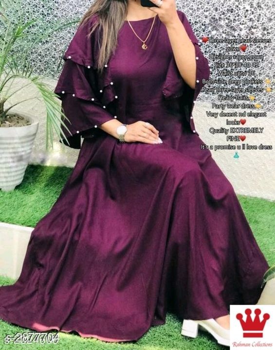 Rayon fashionable gowns  uploaded by Rahman collection on 6/23/2021