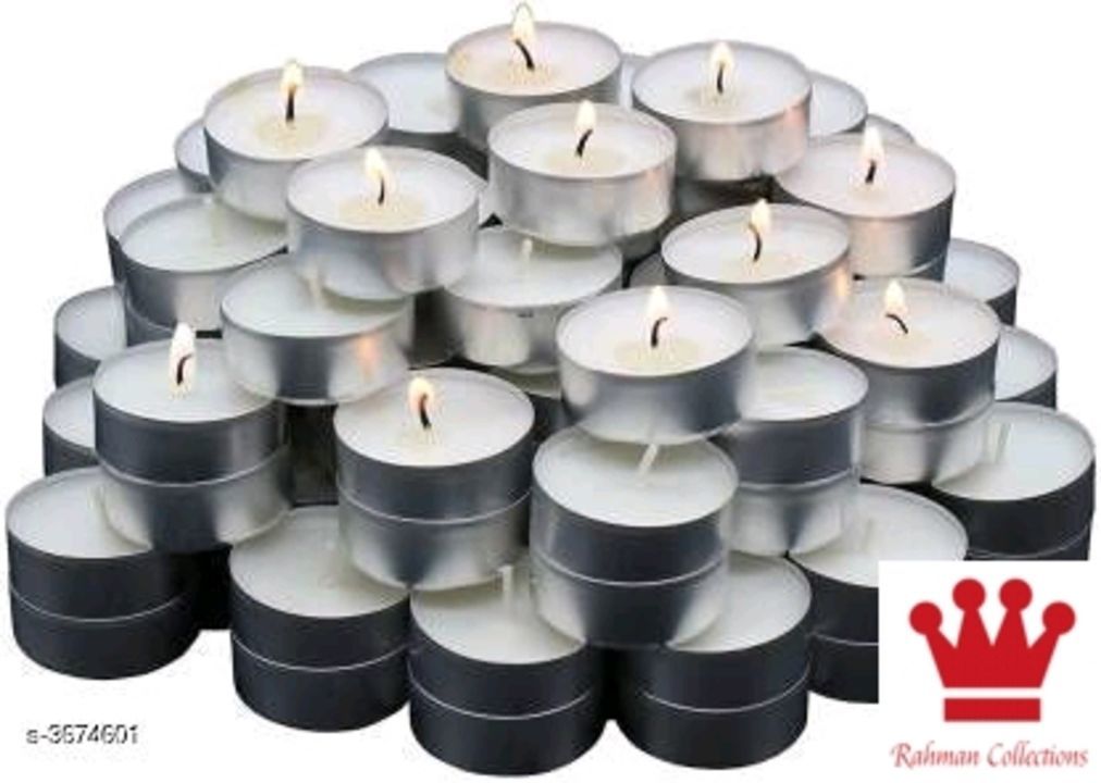 Smokeless white tea light pack of 50 uploaded by Rahman collection on 6/23/2021