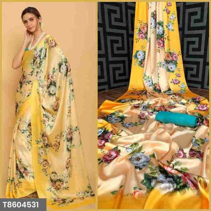 Launching A Super Demanding Floral Print Saree Collection By Maruti Creation. uploaded by business on 6/23/2021