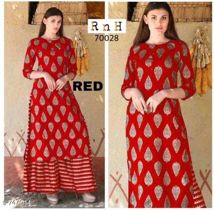 Printed kurta with plazo uploaded by business on 6/24/2021