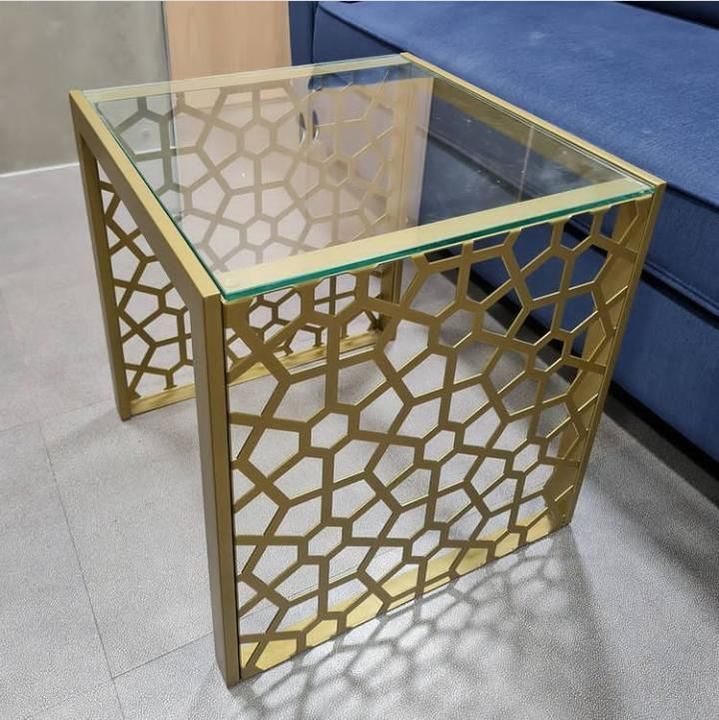 Metal Side Table With Marble Or Glass Top  uploaded by business on 6/24/2021
