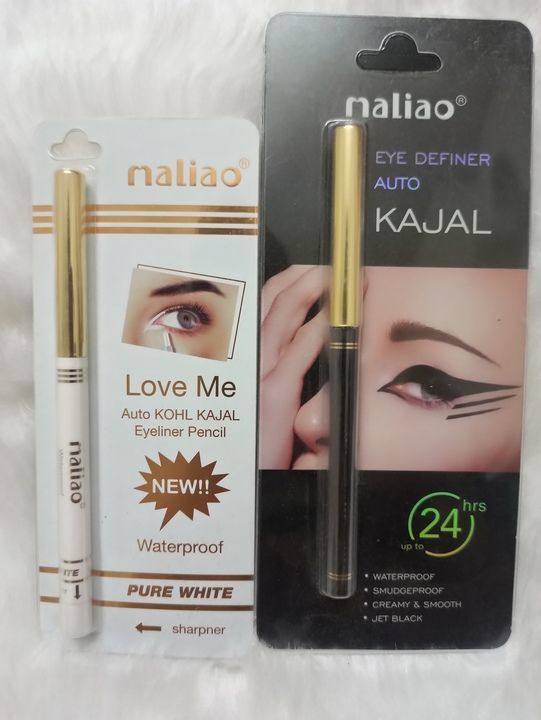 MALIAO WHITE AND BLACK WATERPROOF SMUDGEPROOF KAJAL uploaded by MUKHERJEE AND SONS on 6/24/2021