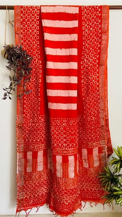 Linen saree uploaded by business on 6/24/2021