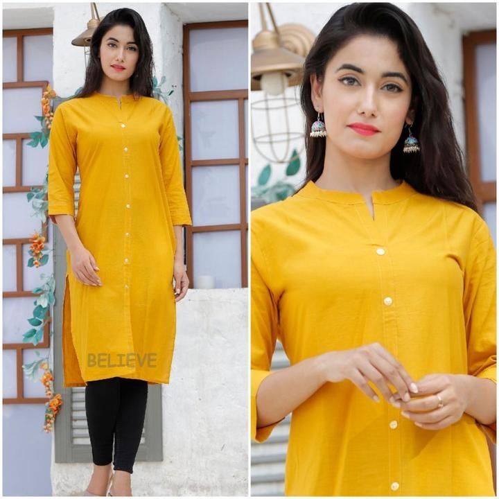 Post image Check out this latest cotton plain kurtis for daily wear