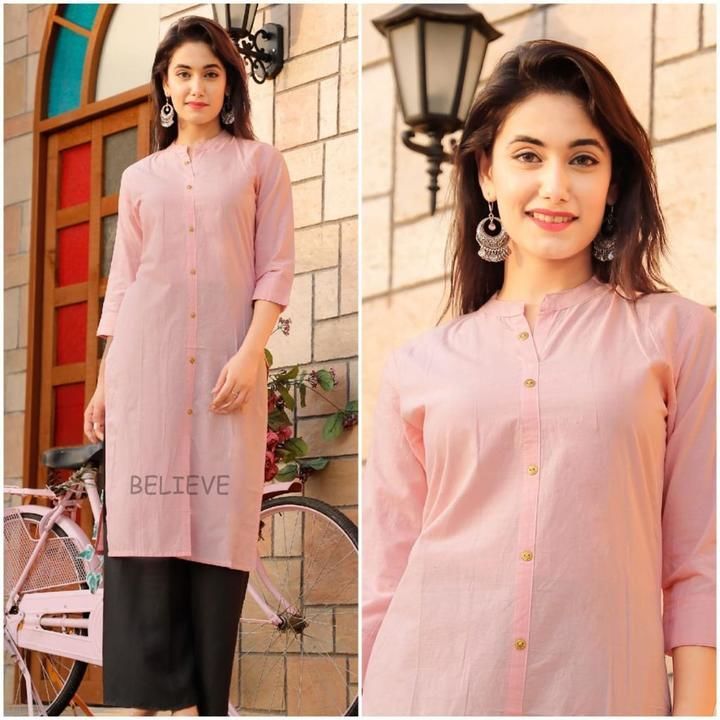 Cotton plain kurtis uploaded by business on 6/24/2021