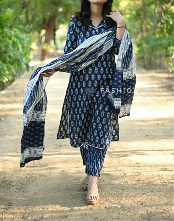 Post image Price 750Size m to xxlCotton 60-60 Fabric kurti pant with supra