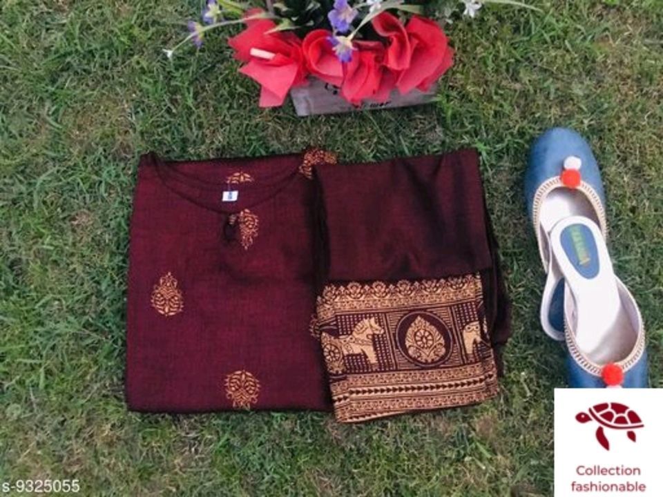 Chitrarekha Fashionable Women Kurta Sets*
Kurta Fabric: Viscose Rayon
Bottomwear Fabri uploaded by business on 6/24/2021