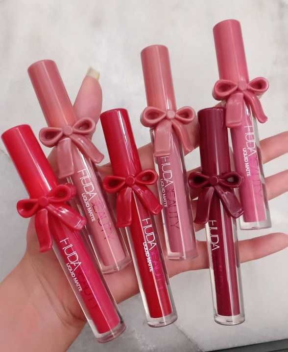 Post image 399 rs combo of 6Huda beauty liquid matte lipsticks Long lasting ❤kdiWaterproof