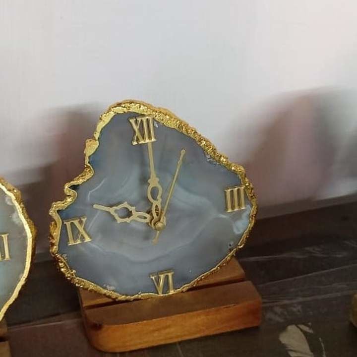 Agate Stone Stand Clock uploaded by Khambhati Agate on 6/25/2021
