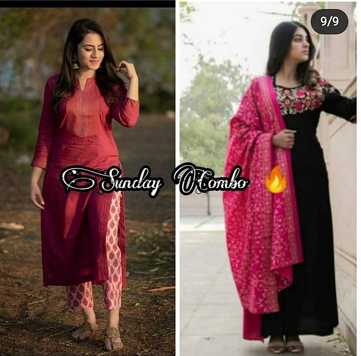 Super reyon kurti combo
Best quality👗💃💃

Size M to XXL💃

Price..  1099 Free shipping....👈👈 uploaded by PUJA ENTERPRISES MASK on 8/16/2020