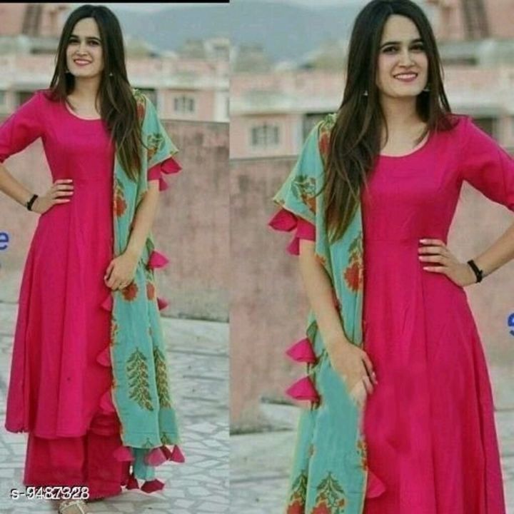 Kurti with plazoo uploaded by business on 6/25/2021