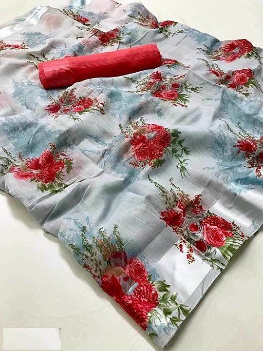 Pure linan soft  cotan saree uploaded by Omtej on 4/3/2020