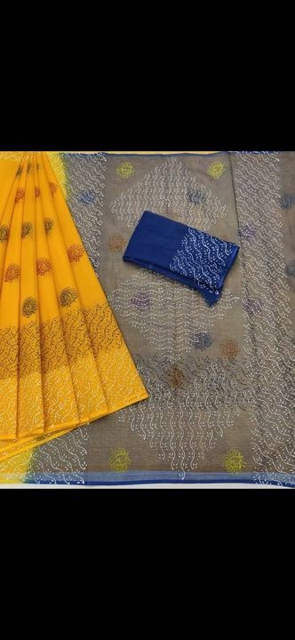 Kota doria printed saree  uploaded by Kota doria saree manufacturer  on 6/25/2021