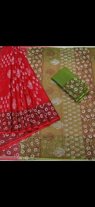 Kota doria printed saree  uploaded by Kota doria saree manufacturer  on 6/25/2021