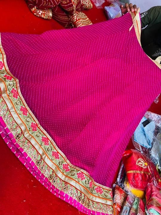 Fabric Jorjet with Border Work uploaded by Nayla Gota Patti, Jaipur on 6/26/2021