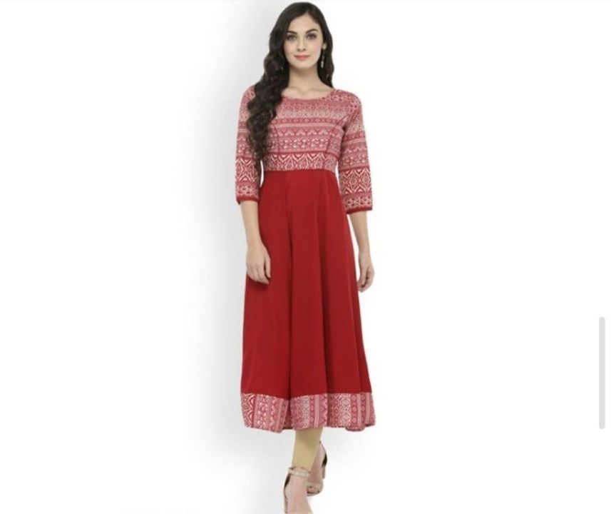 Embroidered Angrakha style Long kurti cum gown. uploaded by business on 6/26/2021