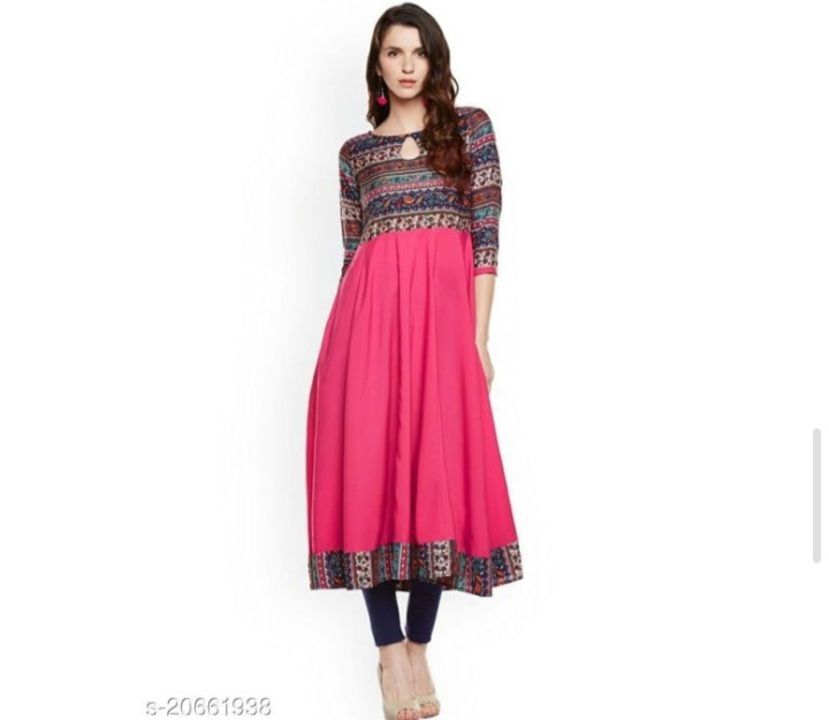 Embroidered Angrakha style Long kurti cum gown. uploaded by business on 6/26/2021