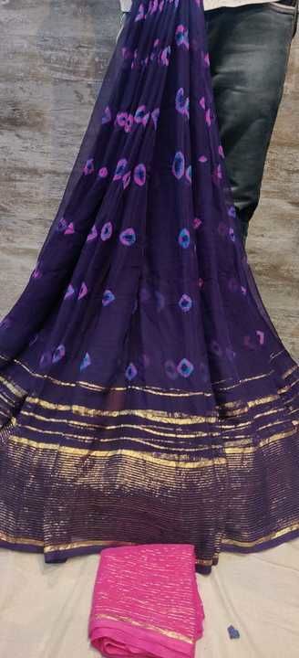 Pure chiffon saree uploaded by Nakshriya's boutique on 6/26/2021
