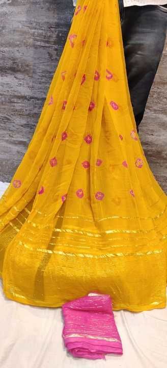 Pure chiffon saree uploaded by Nakshriya's boutique on 6/26/2021