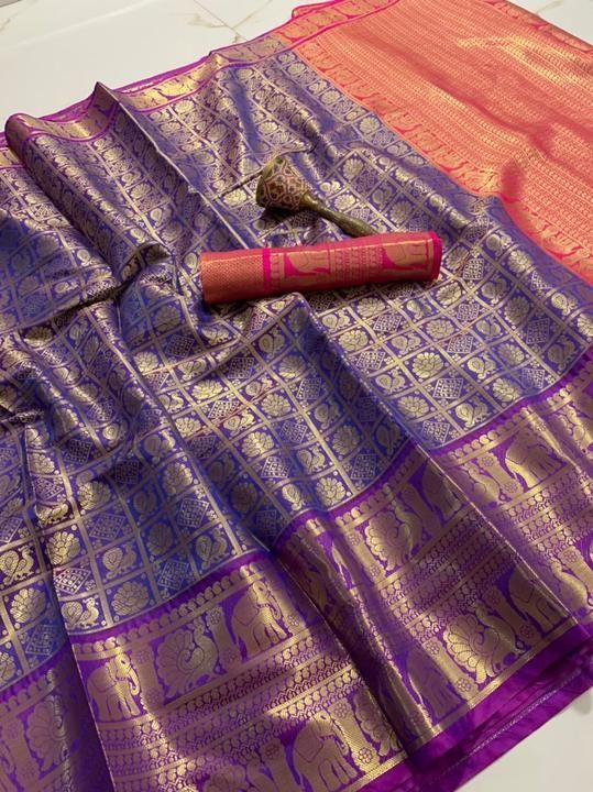 Kanchipuram weaving saree uploaded by Nakshriya's boutique on 6/26/2021