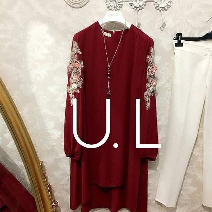 Up nd low tunic 
U.L
Hit article is back again
Up nd low tunic
Top 
Front 30"
Back 35"
Applique nd 3 uploaded by Manee Fashion  on 8/16/2020