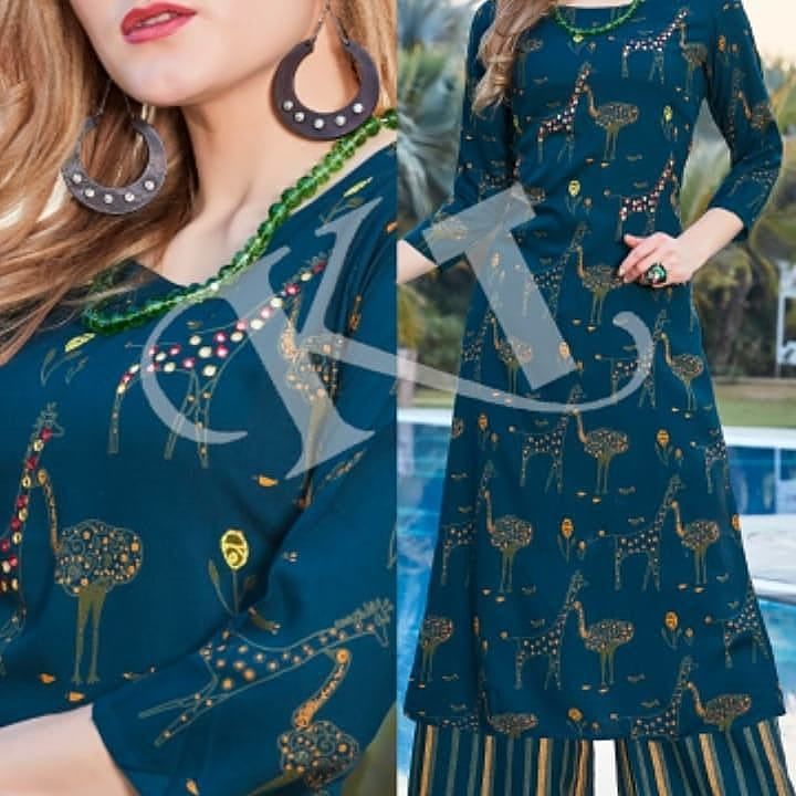 Reon kurti with plazo set uploaded by business on 8/16/2020