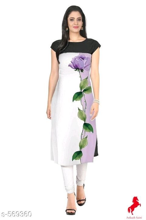 Women Crepe A-line Printed Kurti uploaded by Ankush Saini on 6/26/2021