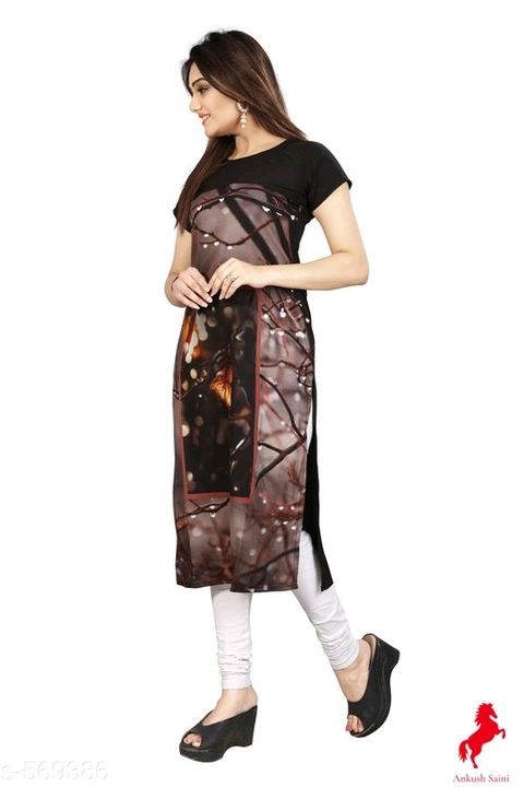 Women Crepe A-line Printed Kurti uploaded by Ankush Saini on 6/26/2021