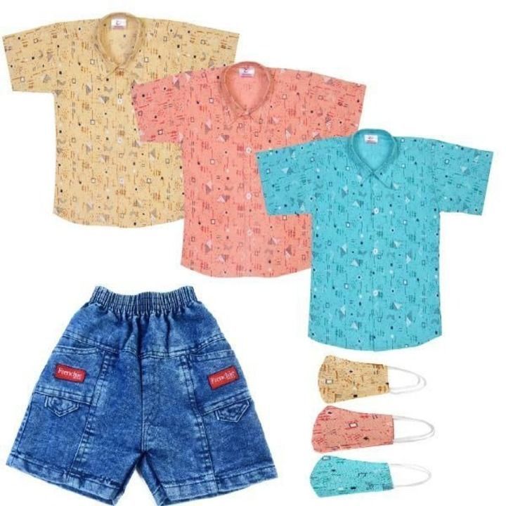 Boys Cotton shirts with Denim shorts uploaded by SHAURYA INNOVATION OPC PVT LTD on 6/26/2021