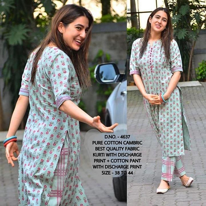 Cotton kurti with pant  uploaded by A to Z shopping  on 8/17/2020