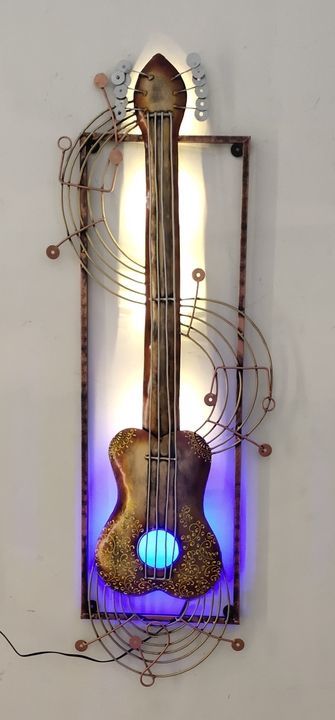 Metal Guitar wall frame uploaded by business on 6/27/2021