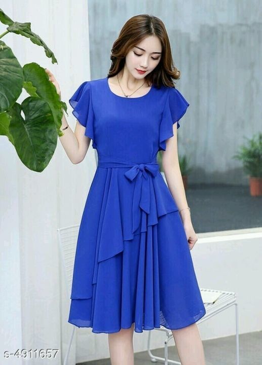 Post image Trendy Designer Women Dresses
Fabric: GeorgetteSleeve Length: Short SleevesPattern: SolidMultipack: 1Sizes:S (Bust Size: 36 in, Length Size: 42 in) XL (Bust Size: 42 in, Length Size: 42 in) L (Bust Size: 40 in, Length Size: 42 in) M (Bust Size: 38 in, Length Size: 42 in)Dispatch: 1 DayDM ME FOR ORDER