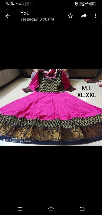 Post image 👗👗👗
Ikkath cotton&amp; banarasi jacord cotton&amp; peacock zari border combination "ANARKHALI" tops

M.     38
L.      40
XL.    42
XXL.   44

            Length 45

1149+ ship

Shipping depends on distance


With body part front&amp;back lining 
Body part only 
👗👗