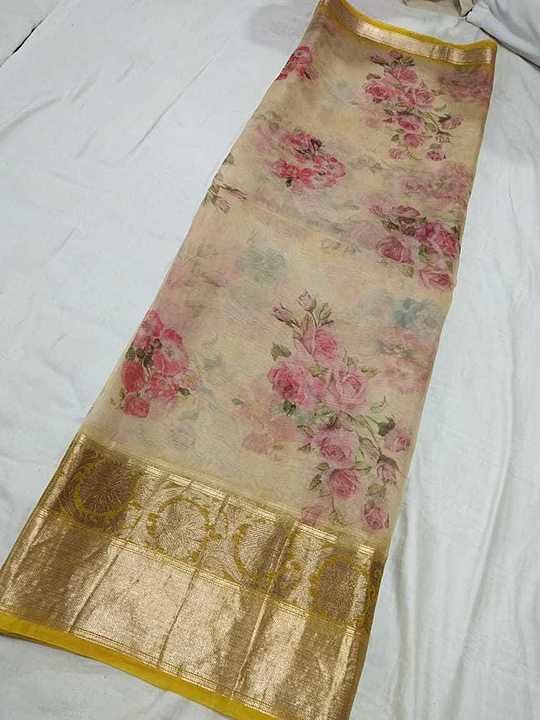 Pure Printed Kora silk SAREES with Kanchi Zari border  uploaded by Grt taste of ladies  on 8/17/2020
